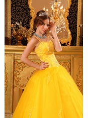 Cheap Ball Gown Spaghetti Straps Floor-length Beading Satin and Organza Orange Quinceanera Dress