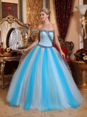 Multi-color Ball Gown Sweetheart Floor-length Tulle Beading Quinceanera Dress