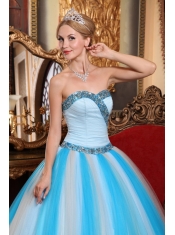 Multi-color Ball Gown Sweetheart Floor-length Tulle Beading Quinceanera Dress