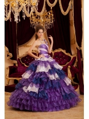 Perfect A-line / Princess One Shoulder Floor-length Ruffles Quinceanera Dress
