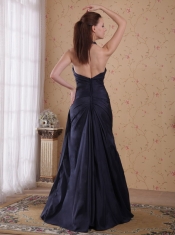 Popular A-Line / Princess Halter Floor-length Taffeta Beading Prom Dress