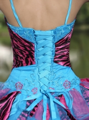 Quinceanera Dress Organza Straps Beading
