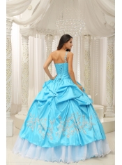 Quinceanera Dress Embroidery Decorate With Organza