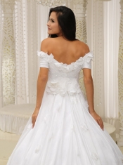 Quinceanera Dress Ball Gown and Off The Shoulder Appliques Customize For Church