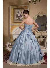 Quinceanera Dress Ball Gown Sweetheart Floor-length Taffeta and Organza Beading