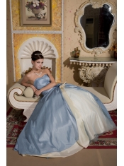 Quinceanera Dress Ball Gown Sweetheart Floor-length Taffeta and Organza Beading