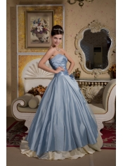 Quinceanera Dress Ball Gown Sweetheart Floor-length Taffeta and Organza Beading