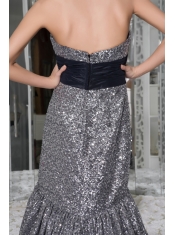 Prom / Evening Dress Beautiful Mermaid Strapless Brush Train Sequin and Taffeta Sash