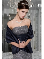 Prom / Evening Dress Beautiful Mermaid Strapless Brush Train Sequin and Taffeta Sash