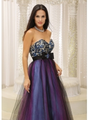 Prom Dress  Leopard Sweetheart and Belt  Colorful Tulle