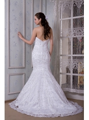 Prom Dress Perfect Mermaid Strapless Court Train Taffeta and Lace