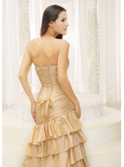 Prom Dress Ruffled Layers and Bodice Sweetheart Floor-length For Remarkable