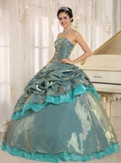 Quinceanera Dress Multi-color Embroidery Decorate Clearance With Strapless