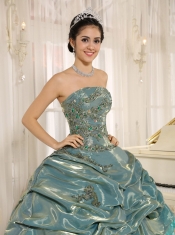 Quinceanera Dress Multi-color Embroidery Decorate Clearance With Strapless