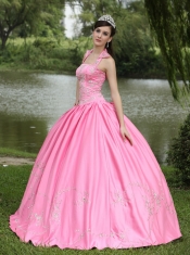 Quinceanera Dress Rose Pink 2013 New Arrival Square Neckline Beaded Decorate