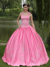 Quinceanera Dress Rose Pink 2013 New Arrival Square Neckline Beaded Decorate