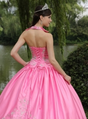 Quinceanera Dress Rose Pink 2013 New Arrival Square Neckline Beaded Decorate