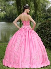 Quinceanera Dress Rose Pink 2013 New Arrival Square Neckline Beaded Decorate