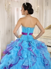 Quinceanera Dress Stylish Multi-color Sweetheart Ruffles With Appliques