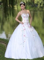 Quinceanera Dress Sweetheart Organza For Sweet 16 With Appliques Decorate