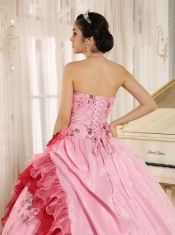 Quinceanera Dress With Applqiues and Hand Made   Flowers