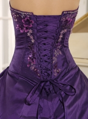 Quinceanera Dress With Sweetheart In 2013 Eggplant Purple Embroidery