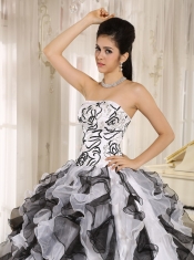 Quinceanera Gowns With Strapless 2013 Multi-color Embroidery Ruffles