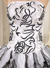 Quinceanera Gowns With Strapless 2013 Multi-color Embroidery Ruffles