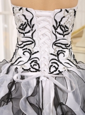Quinceanera Gowns With Strapless 2013 Multi-color Embroidery Ruffles