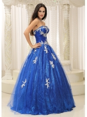 Quinceanera Dress With Appliques Paillette Over Skirt Tulle
