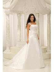 Quinceanera Dress For 2013 Embroidery With Beading On Satin A-line White