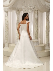 Quinceanera Dress For 2013 Embroidery With Beading On Satin A-line White