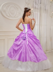 2013 Ball Gown Beading Quinceanera Dress With Strapless Floor-length In Purple and White