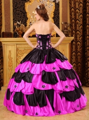 2013 Colourful Ball Gown Strapless With Floor-length Taffeta Beading Quinceanera Dress