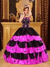 2013 Colourful Ball Gown Strapless With Floor-length Taffeta Beading Quinceanera Dress