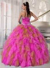 Fashionable Quinceanera Dress In 2013 With Beautiful Ruffles And Pick-ups