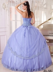 Perfect  Lialc Ball Gown Sweetheart Floor-length With Taffeta and Tulle Appliques Quinceanera Dress In 2013