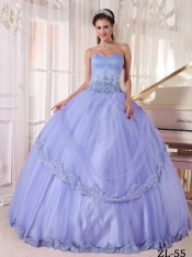 Perfect Lialc Ball Gown Sweetheart Floor-length With Taffeta and Tulle Appliques Quinceanera Dress In 2013