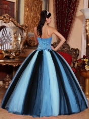 Quinceanera Dress In Multi-colored Ball Gown With Sweetheart Tulle Beading In 2013