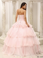 Quinceanera Dress With Ruched Bodice And Hand Made Flowers Decorate Waist In 2013
