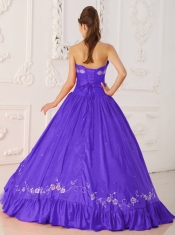 2014 Beautiful Purple A-Line Sweetheart Floor-length Cheap Quinceanera Dresses