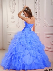 2014 Dreamy Floor-length  Sweetheart Beading Organza Beautiful Quinceanera Dress For Beautiful Girls