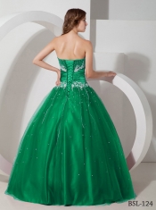 2014 hot Strapless Floor-length Appliques and Beading Taffeta and Tulle  Discount Quinceanera Dresses
