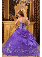 2014 Lavender Sleeveless Ball Gown Strapless Floor-length Cheap Quinceanera Dresses