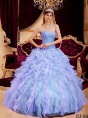 2014 Lilac Beading Ball Gown Sweetheart Floor-length Cheap Quinceanera Dresses