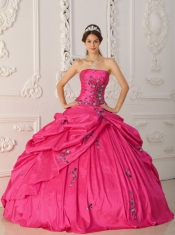 2014 Popular Coral Red Ball Gown Strapless Floor-length Cheap Quinceanera Dresses
