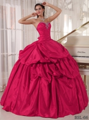 2014 Popular Hot Pink Ball Gown Sweetheart Floor-length Cheap Quinceanera Dresses