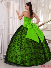 2014 Spring Green Lace-up Ball Gown Sweetheart Floor-length Cheap Quinceanera Dresses