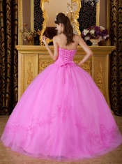 2014 Strapless Sweetheart elegant Pink Ball Gown Floor-length Beautiful Quinceanera Dress