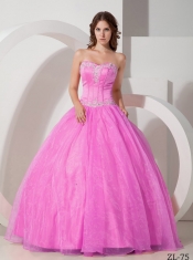 2014 Sweetheart Satin and Organza Floor-length Beading Discount Quinceanera Dresses